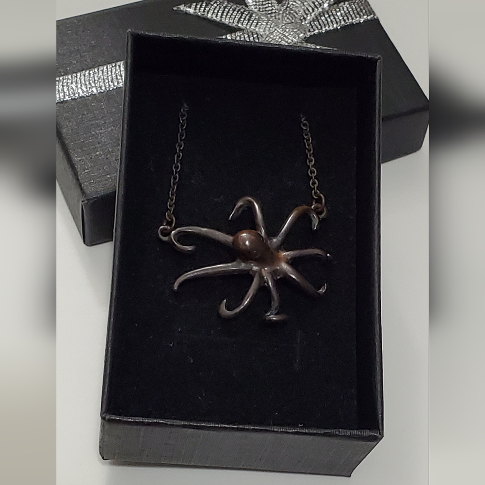 Antique Kraken Octupos Pendant Necklace